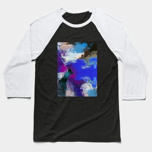 Blue Purple Pink Marble Baseball T-Shirt